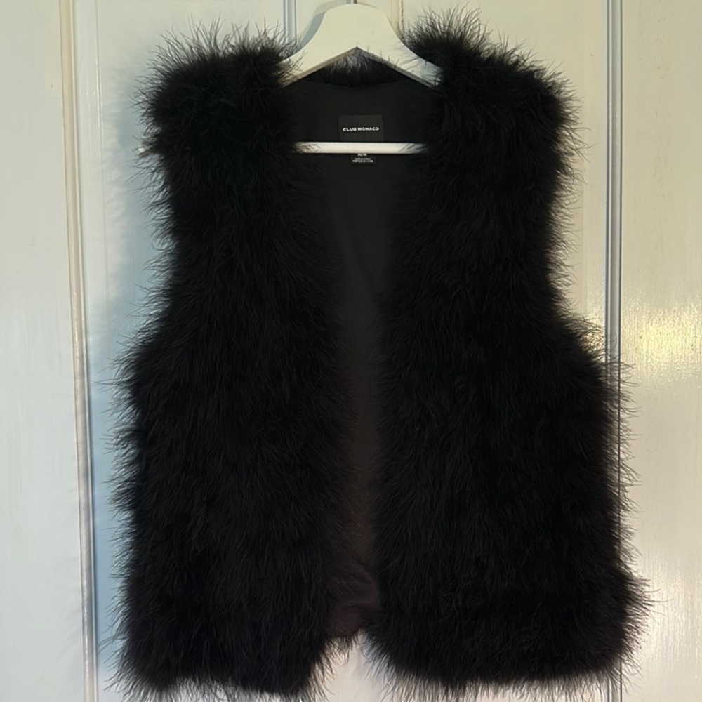 Elegant Black Faux Fur Vest